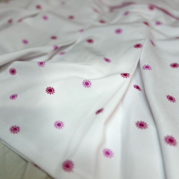 NWT Nanette Lepore White Tennis Skirt Skort w Hot Pink Sunbursts Size Small - Picture 10 of 15